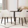 COLAMY Upholstered Dining Chairs Set of 4, Modern Fabric Din...