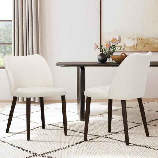 COLAMY Upholstered Dining Chairs Set of 4, Modern Fabric Din...