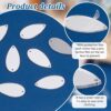 PH PandaHall 200pcs Teardrop Sew on Mirrors Pieces Silver Ac...