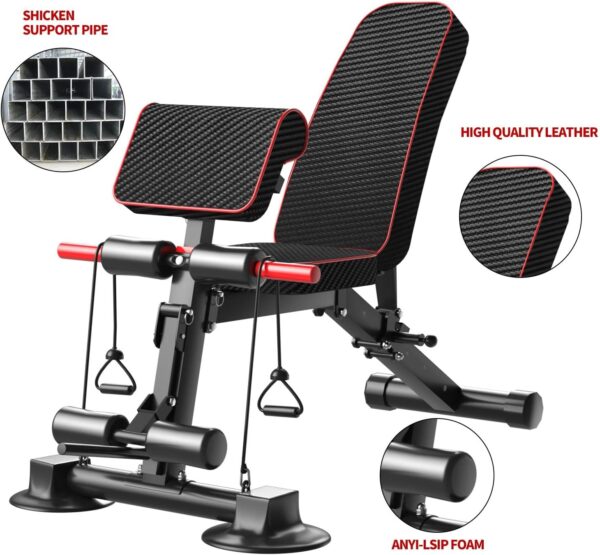 Adjustable Weight Bench - Utility workout Benches for Exerci...