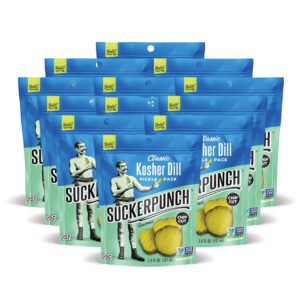 SuckerPunch Classic Dill Pickle Chips, Snack Pack, Gluten Fr...