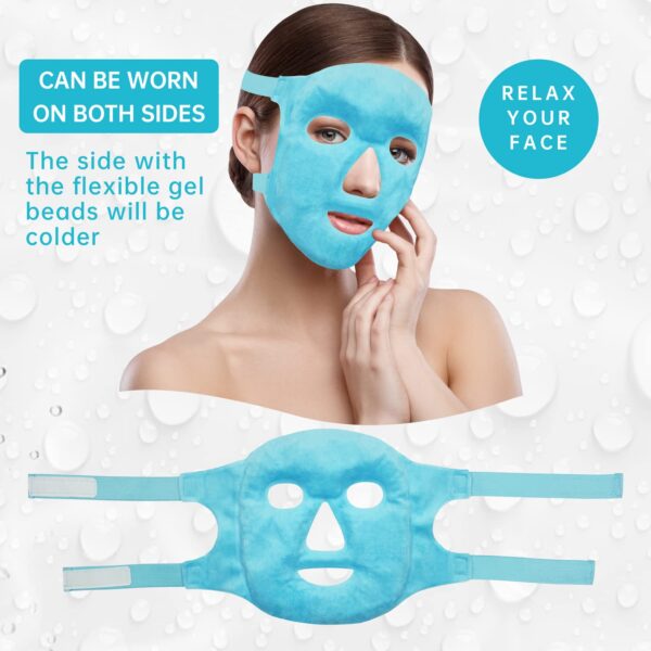 ZNÖCUETÖD Cold Face Eye Mask Ice Pack Reduce Facial Puff, Da...