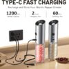 Gravity Electric Salt and Pepper Grinder Set, USB Rechargeab...