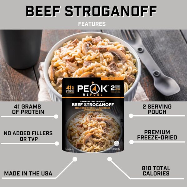 Peak Refuel Beef Stroganoff | Freeze Dried Backpacking and C...