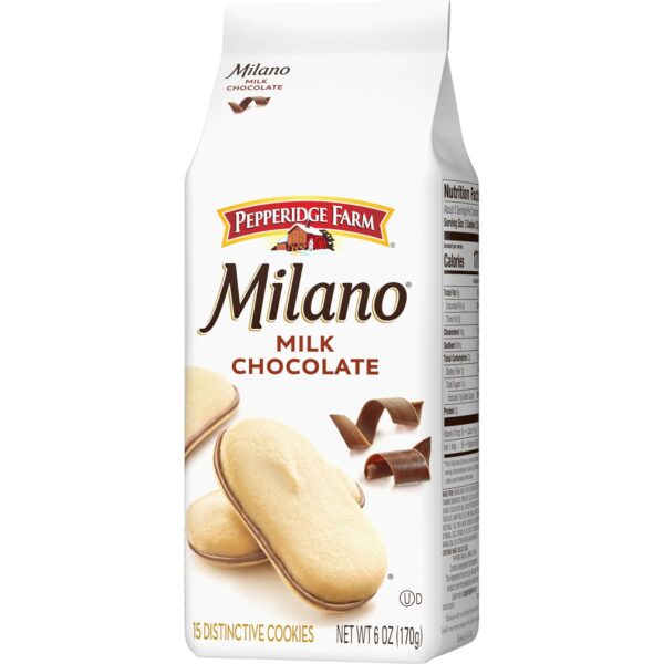 Pepperidge Farm Milano Milk Chocolate Cookies, 6 OZ Bag (15 ...