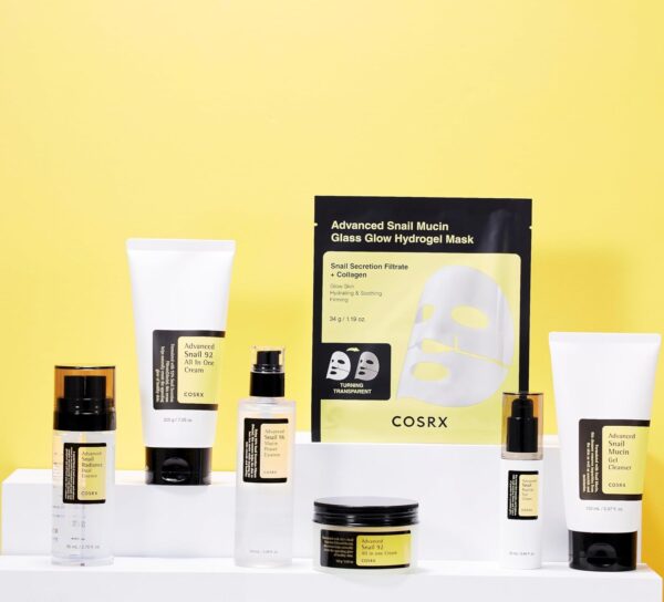 COSRX Advanced Snail Mucin Glass Glow Hydrogel Face Masks Sk...