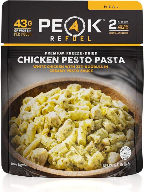 Peak Refuel Chicken Pesto Pasta | Freeze Dried Backpacking a...