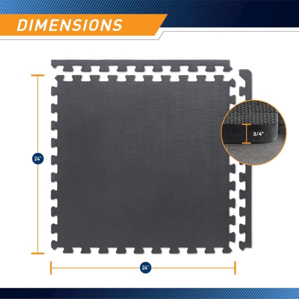 Marcy EVA Foam Interlocking Flooring Mat High Density Non-Sl...