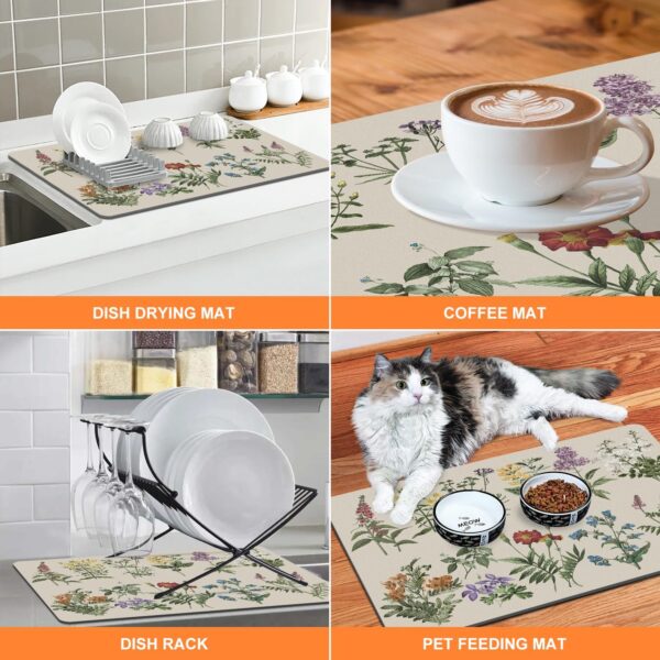 LOKHOM Dish Drying Mat for Kitchen Counter, 18"x24" Absorben...