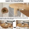 IRONCK Dining Table Set for 4, Round Kitchen Table and 4 Sto...