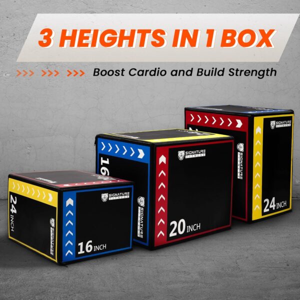 Plyo Box, 3-in-1 Foam Plyometric Jump Box, Box Jump for for ...