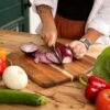 Acacia Wood Cutting Board and Chopping Board with Handle for...