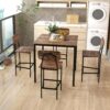 Giantex 5-Piece Dining Table Set W/Counter Height Table & 4 ...