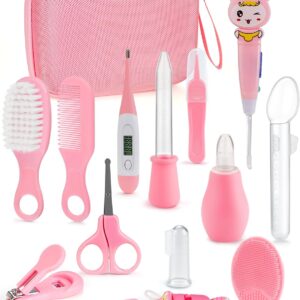 Baby Healthcare and Grooming Kit 15 in 1, Safe Baby Grooming...