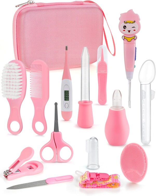 Baby Healthcare and Grooming Kit 15 in 1, Safe Baby Grooming...