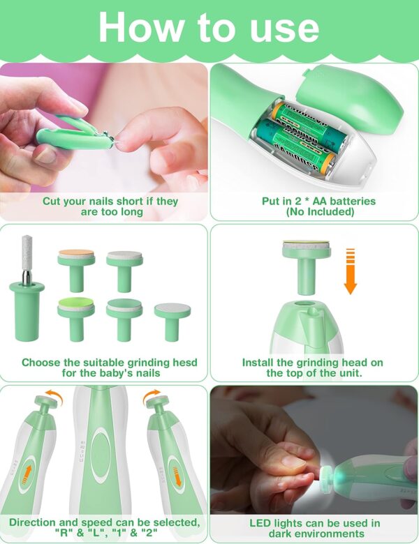 OTTOLIVES Baby Healthcare and Grooming Kit, 24 in 1 Baby Ele...