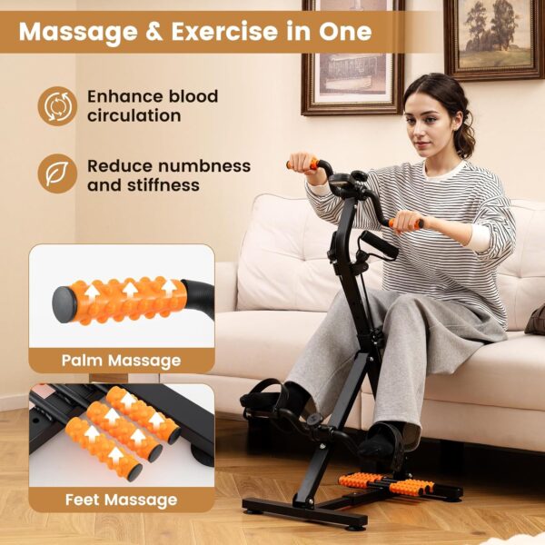 Pedal Exerciser Bike for Seniors, Hand Arm Leg Knee Physical...