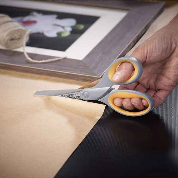 Westcott 8-Inch Titanium Bonded Scissors, Soft Handle, Strai...