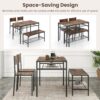 Giantex Dining Table Set for 4, Kitchen Table with Chairs & ...