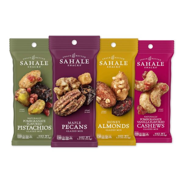 Sahale Snacks Glazed Mix Nut Blend Variety Pack, 1.5 Oz Grab...