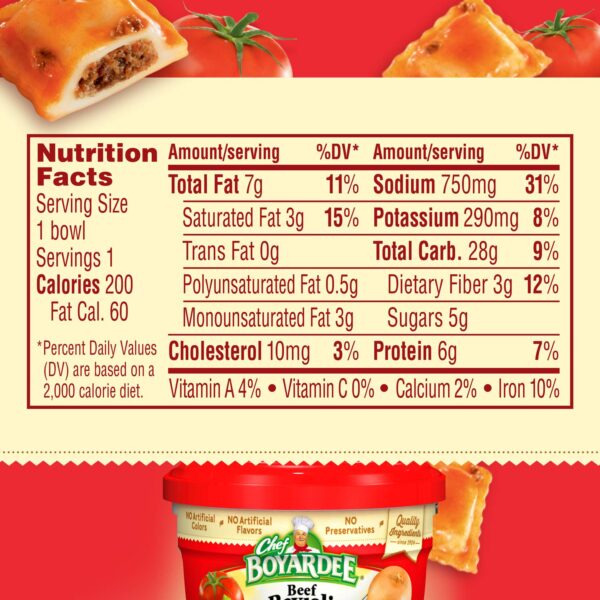 Chef Boyardee Beef Ravioli in Pasta Sauce, Microwave Food, 7...