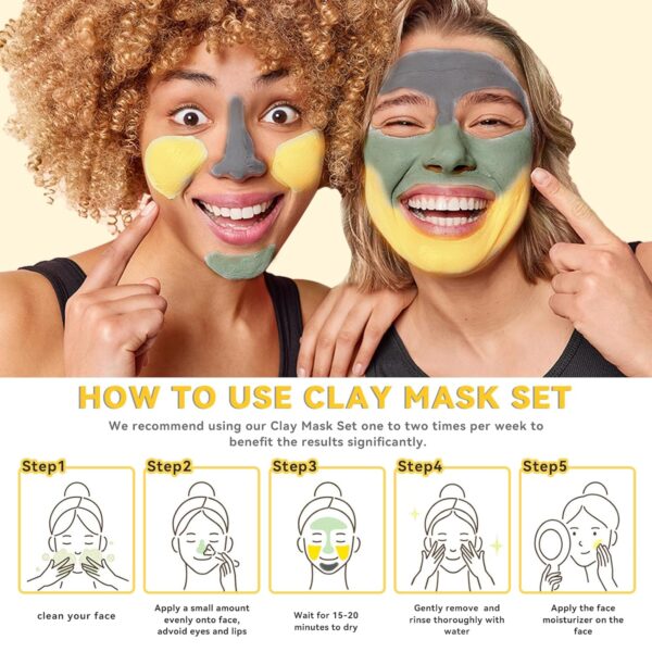 ANAI RUI Turmeric Clay Mask - Green Tea Clay Mask - Dead Sea...