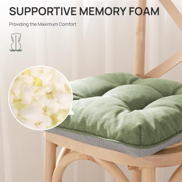 Love's cabin Memory Foam Chair Cushions Set of 4, Outdoor/In...