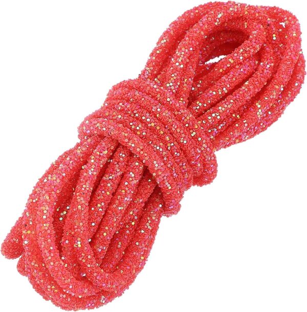 PATIKIL Sequins Rope, 5.5 Yard 6mm Sequins Rhinestone Tube C...