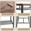 IRONCK Dining Table Set for 4, Kitchen Table with Upholstere...