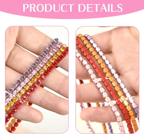 4MM Crystal Rhinestone Close Chain Trim 10 Yards Rhinestone ...