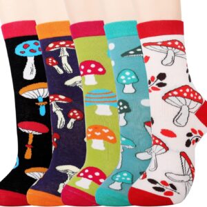 Jeasona Women's Mushroom Sunflower Cow Boston Terrier Pig So...