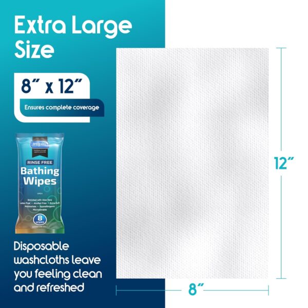 Inspire Thick Rinse Free Body Wipes, Extra Large Washcloths ...