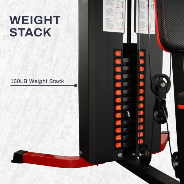 Home Gym, Multifunctional Workout Equipment with Leg Press, ...