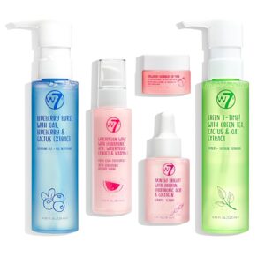 W7 Self Care Skincare Set | Face Cleanser, Toner, Serum, Moi...