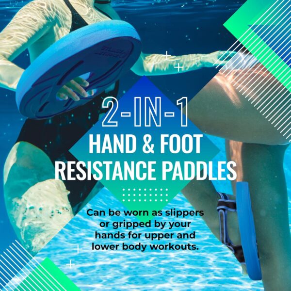 Sunlite Sports Aqua Trainer 2-in-1 Resistance Hand and Feet ...