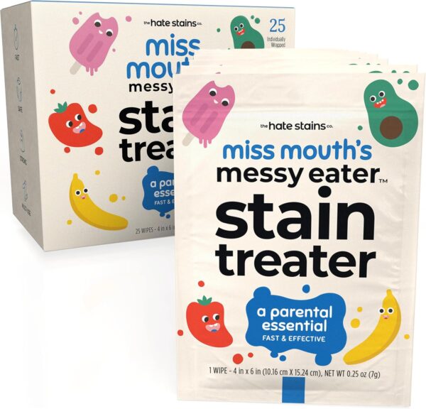 Miss Mouth's Messy Eater Stain Treater Wipes - 25 Pack Stain...