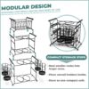 Sorbus® Buffet Caddy — 7-Piece Stackable Set Includes Plate,...