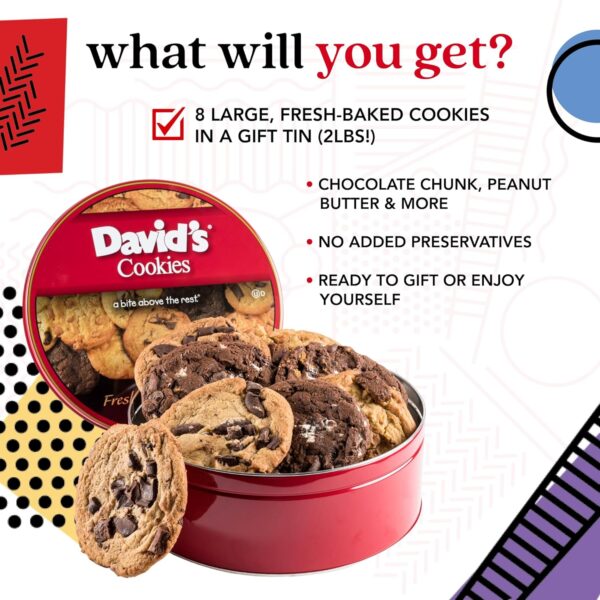 David's Cookies Assorted Fresh Baked Decadent Cookie Gift Ti...