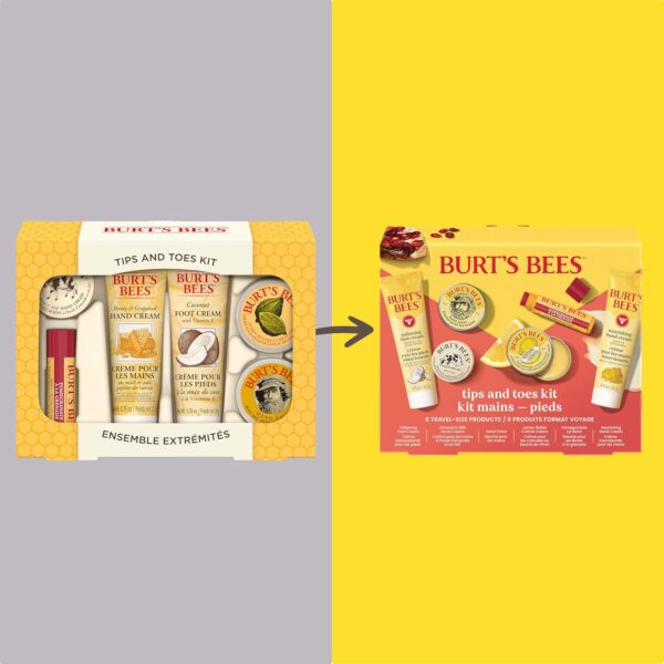 Burt's Bees Gifts Ideas, Tips and Toes Kit, 6 Travel Size Pr...