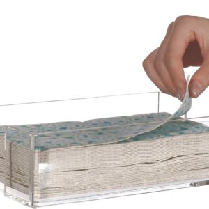 Acrylic Clear Guest Towel Holder Tray For Bathroom,Waterproo...