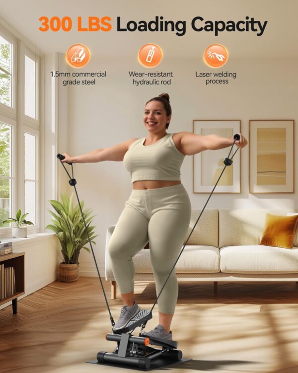 Niceday Steppers for Exercise, Mini Stair Stepper with Resis...