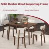 Tangkula Dining Table Set for 4, Dinette Set with Table and ...