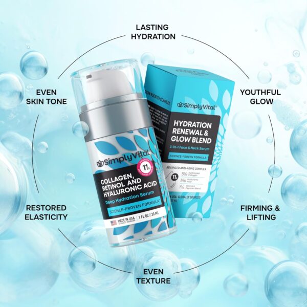 SimplyVital Moisturizer for Neck & Décolleté – With Collagen...
