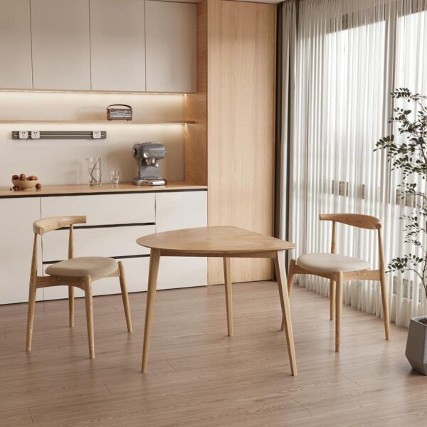 Acanva Modern Small Triangle Dining Room Table for Kitchen C...