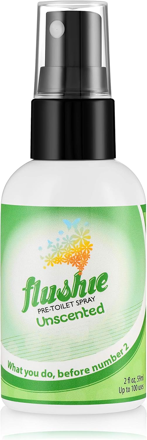 Flushie Pre-Toilet Spray for Travel - Toilet Deodorizer & Po...