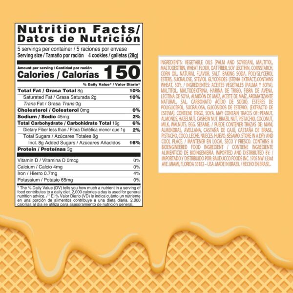 Bauducco Peanut Butter Wafers - Crispy Wafer Cookies With 3 ...