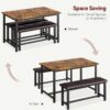 IDEALHOUSE Dining Table Set for 4, Kitchen Table with Uphols...