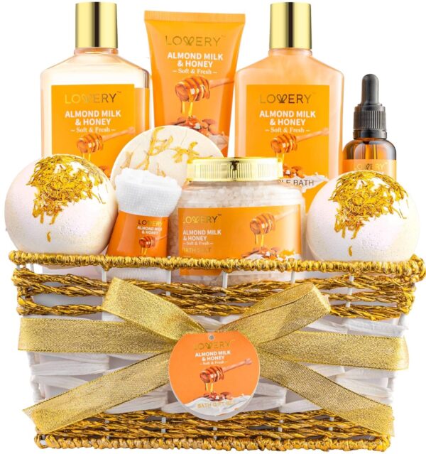 Gifts for Women Gift Basket for Women - 10 Pc Almond Milk & ...