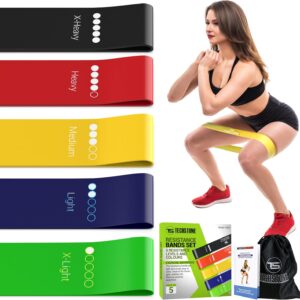 TechStone Resistance Bands Set for Men and Women, Pack of 5 ...
