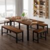 Feonase 5-Piece Dining Table Set for 4-8 People, 63" Extenda...